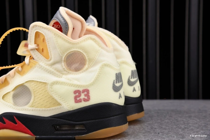 Retro 5 OFF-WHITE DH8565-100 Jordan Sail 0731